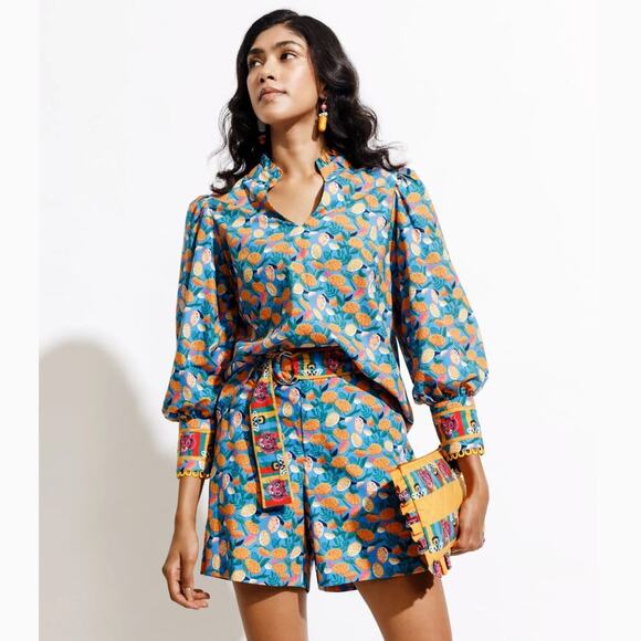 Emily Lovelock Tops - Emily Lovelock The Hailey Top in Blue - Size Small